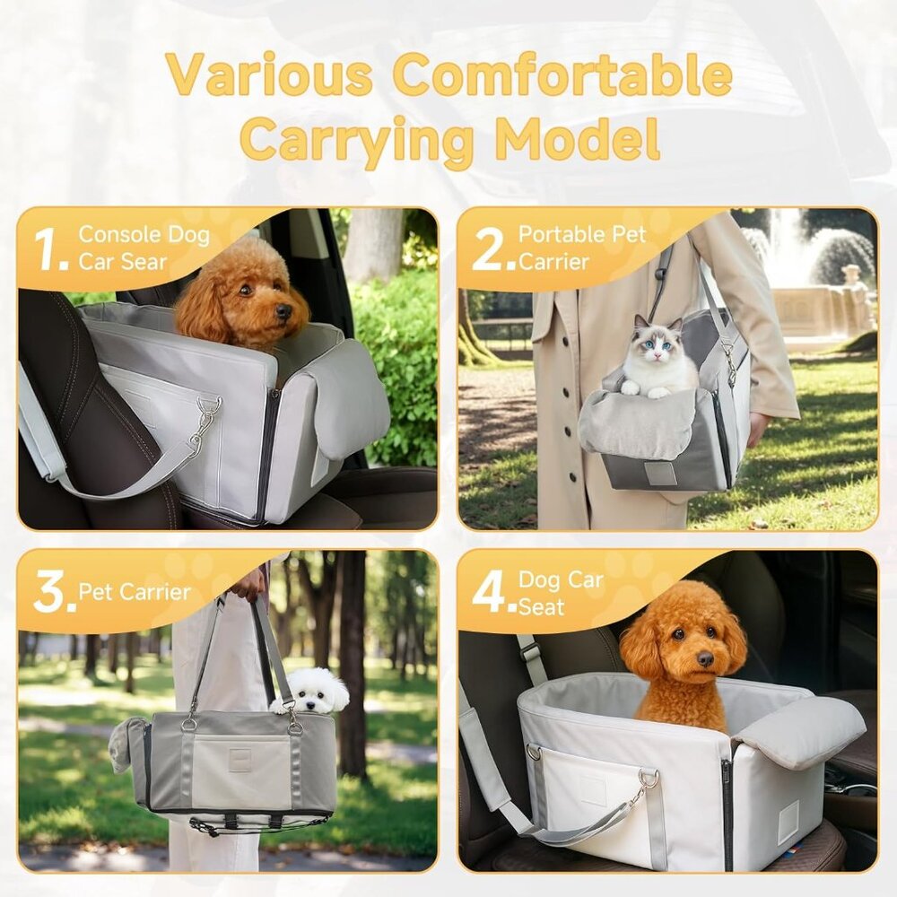 Tranquitas Center Console Dog Car Seat for Small Dogs up to 15 Pounds NEW - Picture 6 of 6
